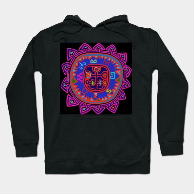 Kuna Indian Mola Compass Hoodie by Esprit-Mystique